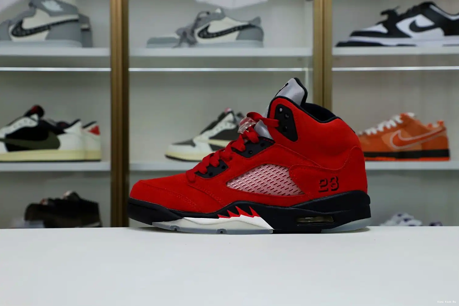 BULL Kimikick JORDAN RED AIR RETRO RAGING 5 SUEDE 0705